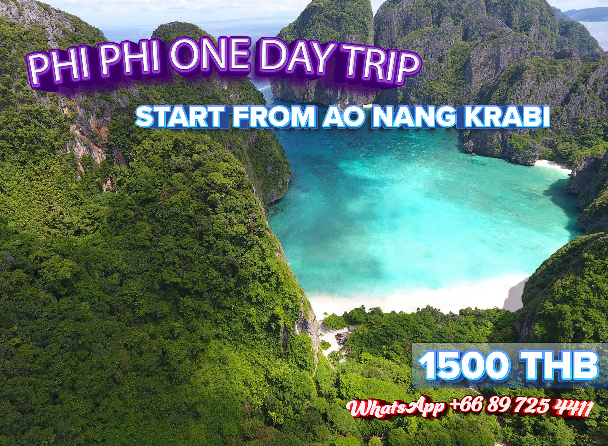 PHI PHI ISLAND BY SPEED BOAT START FROM KRABI